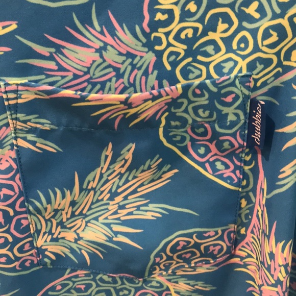 Chubbies Pineapple Shirt Mens Small Blue Pullover Hawaiian Tropical Beach Coast - Picture 4 of 10